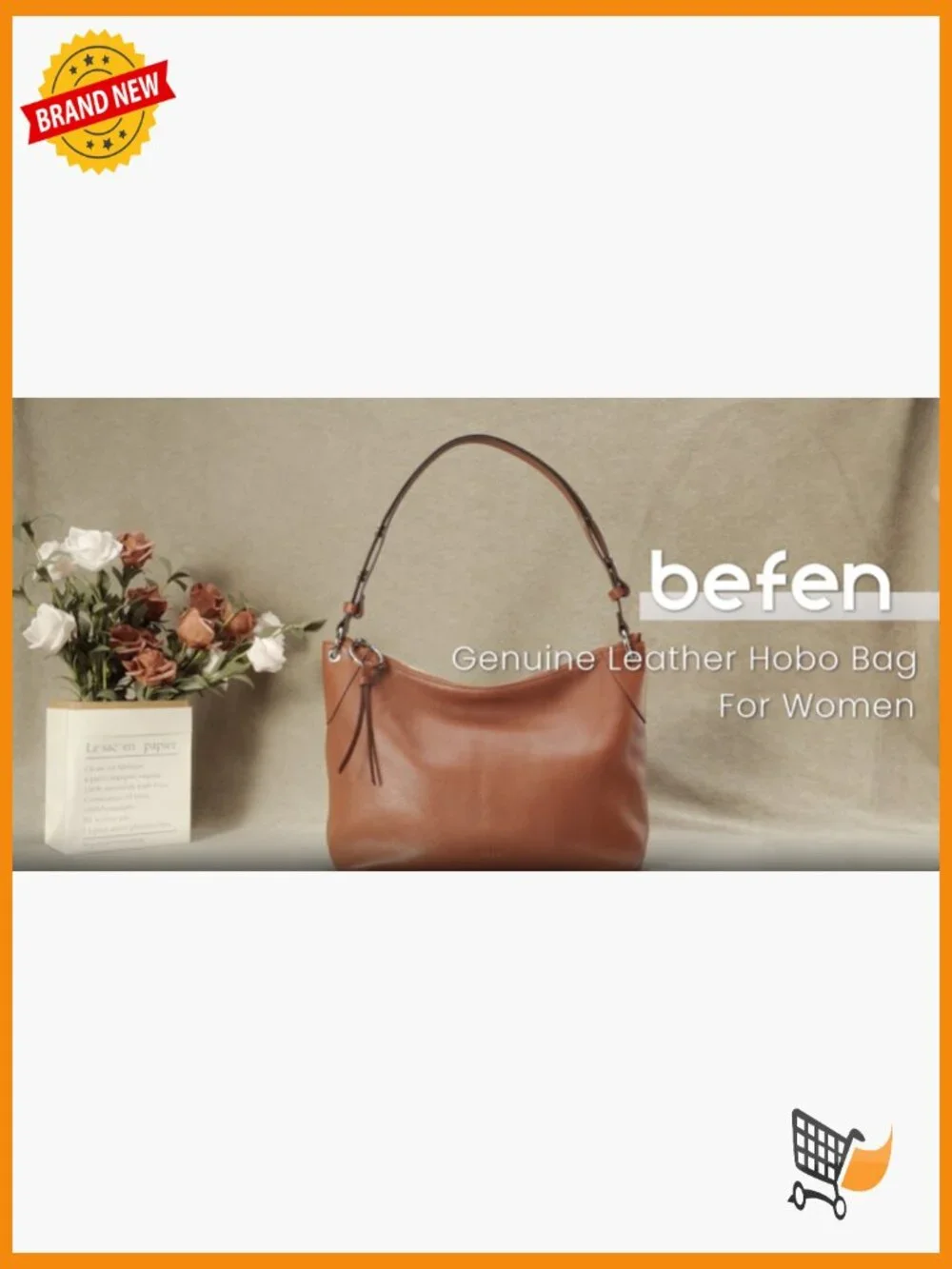 Genuine Leather Hobo Bag Crossbody Shoulder Bag